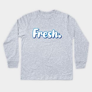 Fresh. Blue Kids Long Sleeve T-Shirt